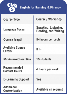 Anglokom Corporate Language Training - English for Banking and Finance